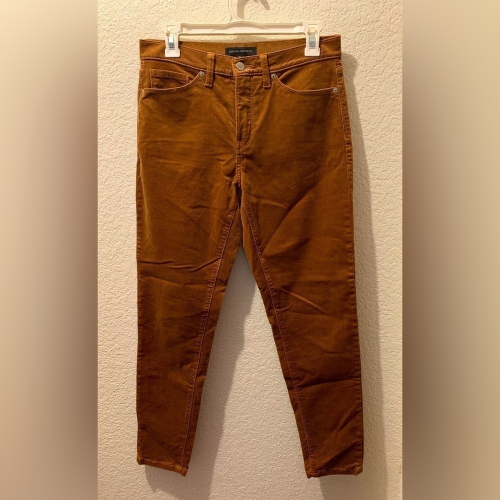 Banana Republic Mr Skinny Cord Camel Pants - Picture 2 of 10